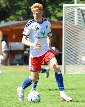 Fußball, U19, FC St. Pauli - Hamburger SV U19 DFB-Nachwuchsliga - Vorrunde Gruppe A FC St.Pauli - Hsamburger SV im Hammer Park Stadion Jonathan Bommes (HSV) *** U19 DFB Youth League Preliminary Round, Group A: FC St. Pauli vs. Hamburger SV at Hammer Park Stadium; Jonathan Bommes (HSV)
