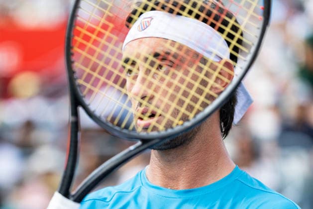 August 9, 2026, Montreal, Quebec, Canada: THIAGO AUGUSTIN TIRANTE from Argentina in match against Learner Tien (12) from USA in round of 16 at Canadian Open at IGA stadium in Montreal, Quebec, Canada on 2026-08-09 TENNIS: Canadian Open Montreal 2026  - ZUMAl189 20260809_zsp_l189_064 Copyright: xYannickxLegarex