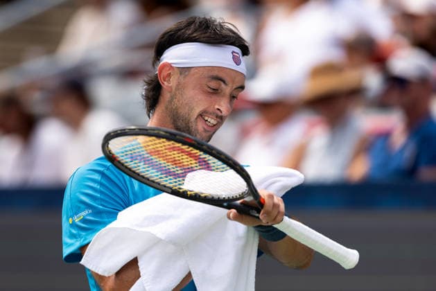August 9, 2026, Montreal, Quebec, Canada: THIAGO AUGUSTIN TIRANTE from Argentina in match against Learner Tien (12) from USA in round of 16 at Canadian Open at IGA stadium in Montreal, Quebec, Canada on 2026-08-09 TENNIS: Canadian Open Montreal 2026  - ZUMAl189 20260809_zsp_l189_079 Copyright: xYannickxLegarex