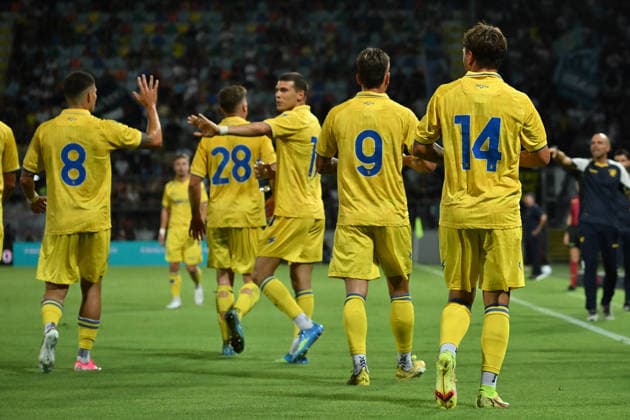 IPA87360912 - Giacomo Calo of Frosinone Calcio celebrates after scoring the goal that made the score 1-0 during a preseason friendly match between Frosinone Calcio and S.S. Lazio at Benito Stirpe Stadium on August 9, 2026, in Frosinone, Italy.  Copyright: xDomenicoxCippitelli IPAxSportx xx 87360912
