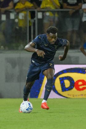 Lazio s Fisayo Dele-Bashiru during the 2026 2027 season pre-season friendly football match between Frosinone and SS Lazio at the Benito Stirpe stadium in Frosinone Italy - Sunday, August 09, 2026 - Soccer ( Photo by Fabrizio Corradetti LaPresse )  Copyright: xFabrizioxCorradetti LaPressex