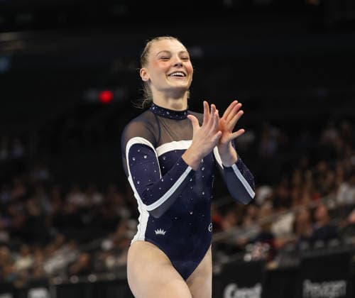 August 9, 2026: .Addalye VanGrinsven of Pacific Reign smiles after he last rotation during the Junior Women s Day 2 of the 2026 Xfinity US Gymnastics Championships at the Mortgage Matchup Center in Phoenix, AZ. CSM 2026 Xfinity US Gymnastics Championships: Junior Women Day 2 AUG 9  - ZUMAc04_ 20260809_zma_c04_001 Copyright: xKylexOkitax