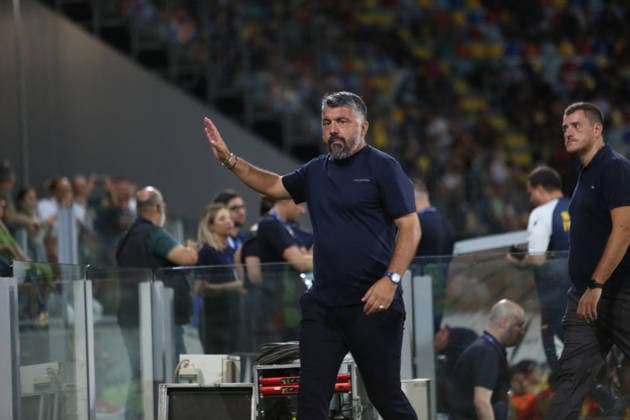 SOCCER - Friendly Match - Frosinone vs. Lazio Photo by IPA ABACAPRESS.COM87360834 - Gennaro Gattuso during the preseason friendly soccer match between Frosinone Calcio and SS Lazio at Benito Stirpe Stadium on August 9, 2026, in Frosinone, Italy. Frosinone Italy  Copyright: xIPAxSport ABACAx