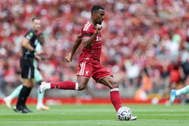 RECORD DATE NOT STATED 9th August 2026; Anfield, Liverpool, Merseyside, England; Friendly Football, Liverpool versus Monaco; Ryan Gravenberch of Liverpool passes the ball AidanxHunter