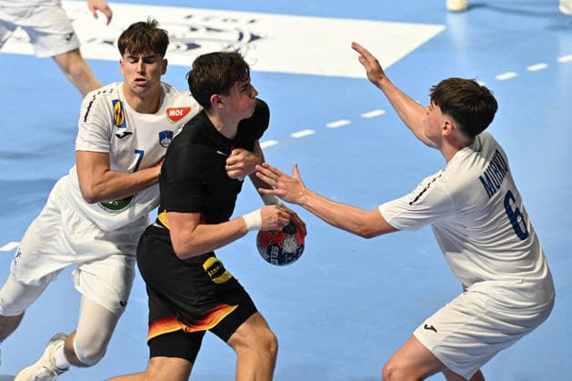 GERMANY vs SLOVENIA FINN MEISSNER handball U18 Gernany national team, Nationalteam vs Slovenia during EHF U18 European Championship, EM, Europameisterschaft final match at Aleksandar Nikolic Pionir hall, Belgrade 09.08.2026 Foto: HANDBALL, SERBIA, EHF EUROPEAN U18 CHAMPIONSHIP, GERMANY, SLOVENIA Belgrade Aleksandar Nikolic Pionir arena Serbia Copyright: xMarkoxMetlasx xMNxPressx
