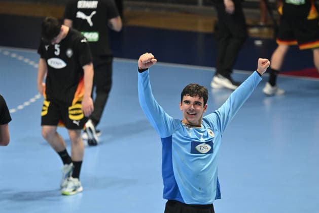 GERMANY vs SLOVENIA TOBIAS DENGLER handball U18 Gernany national team, Nationalteam vs Slovenia during EHF U18 European Championship, EM, Europameisterschaft final match at Aleksandar Nikolic Pionir hall, Belgrade 09.08.2026 Foto: HANDBALL, SERBIA, EHF EUROPEAN U18 CHAMPIONSHIP, GERMANY, SLOVENIA Belgrade Aleksandar Nikolic Pionir arena Serbia Copyright: xMarkoxMetlasx xMNxPressx
