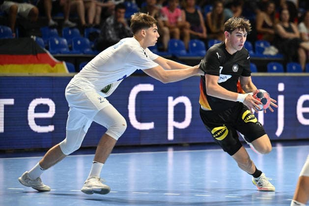 GERMANY vs SLOVENIA FINN MEISSNER handball U18 Gernany national team, Nationalteam vs Slovenia during EHF U18 European Championship, EM, Europameisterschaft final match at Aleksandar Nikolic Pionir hall, Belgrade 09.08.2026 Foto: HANDBALL, SERBIA, EHF EUROPEAN U18 CHAMPIONSHIP, GERMANY, SLOVENIA Belgrade Aleksandar Nikolic Pionir arena Serbia Copyright: xMarkoxMetlasx xMNxPressx