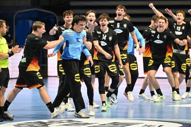 GERMANY vs SLOVENIA TOBIAS DENGLER handball U18 Gernany national team, Nationalteam vs Slovenia during EHF U18 European Championship, EM, Europameisterschaft final match at Aleksandar Nikolic Pionir hall, Belgrade 09.08.2026 Foto: HANDBALL, SERBIA, EHF EUROPEAN U18 CHAMPIONSHIP, GERMANY, SLOVENIA Belgrade Aleksandar Nikolic Pionir arena Serbia Copyright: xMarkoxMetlasx xMNxPressx