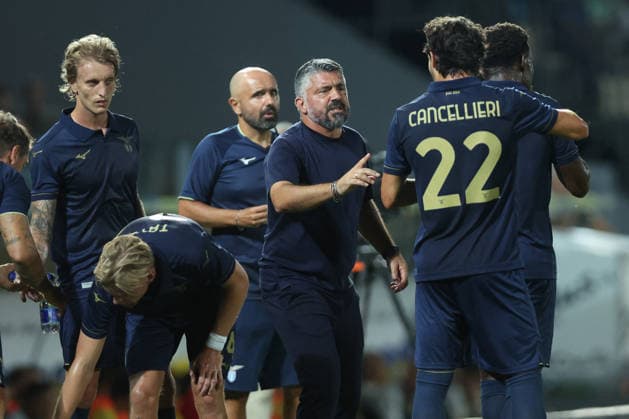 SOCCER - Friendly Match - Frosinone vs. Lazio Photo by IPA ABACAPRESS.COM87361219 - Frosinone, Italy, August 9, 2026: Gennaro Gattuso, coach of S.S. Lazio, gives instructions to the team during the friendly match between Frosinone Calcio and S.S. Lazio at Benito Stirpe Stadium. Frosinone Italy  Copyright: xIPAxSport ABACAx