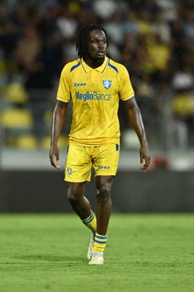 SOCCER - Friendly Match - Frosinone vs. Lazio Photo by IPA ABACAPRESS.COM87361565 - Wisdom Amey of Frosinone Calcio is in action during a preseason friendly match between Frosinone Calcio and S.S. Lazio at the Benito Stirpe Stadium on August 9, 2026, in Frosinone, Italy. Frosinone Italy  Copyright: xIPAxSport ABACAx