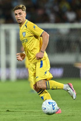 SOCCER - Friendly Match - Frosinone vs. Lazio Photo by IPA ABACAPRESS.COM87361684 - Matteo Cichella of Frosinone Calcio is in action during a preseason friendly match between Frosinone Calcio and S.S. Lazio at the Benito Stirpe Stadium on August 9, 2026, in Frosinone, Italy. Frosinone Italy  Copyright: xIPAxSport ABACAx