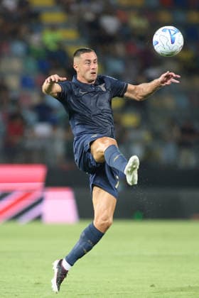 SOCCER - Friendly Match - Frosinone vs. Lazio Photo by IPA ABACAPRESS.COM87361665 - Adam Marusic, a player for SS Lazio, is in action during the preseason friendly soccer match between Frosinone Calcio and SS Lazio at Benito Stirpe Stadium on August 9, 2026, in Frosinone, Italy. Frosinone Italy  Copyright: xIPAxSport ABACAx