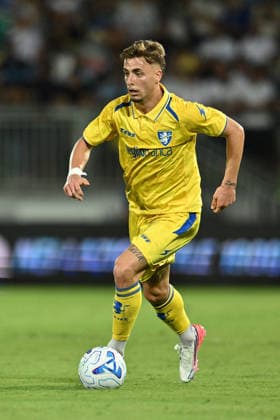 SOCCER - Friendly Match - Frosinone vs. Lazio Photo by IPA ABACAPRESS.COM87361673 - Matteo Cichella of Frosinone Calcio is in action during a preseason friendly match between Frosinone Calcio and S.S. Lazio at Benito Stirpe Stadium on August 9, 2026, in Frosinone, Italy. Frosinone Italy  Copyright: xIPAxSport ABACAx