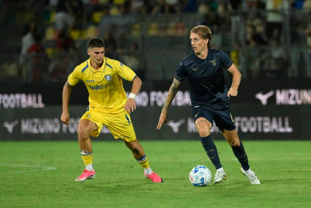 Lazio™s Nicolo™ Rovella during the 2026 2027 season pre-season friendly football match between Frosinone and SS Lazio at the Benito Stirpe stadium in Frosinone Italy - Sunday, August 09, 2026 - Soccer ( Photo by Fabrizio Corradetti LaPresse )  Copyright: xFabrizioxCorradetti LaPressex