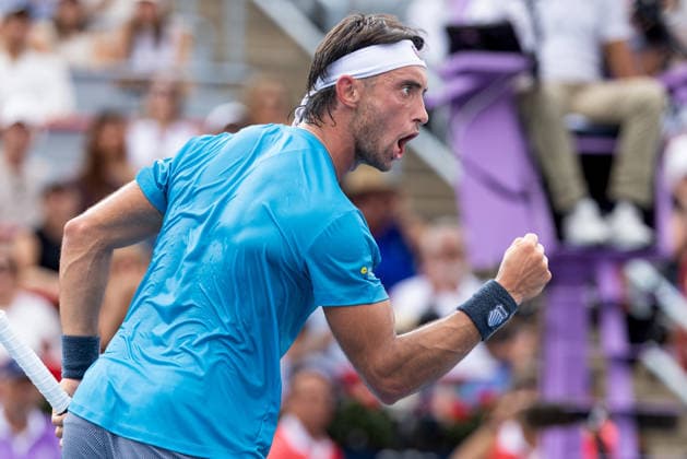 August 9, 2026, Montreal, Quebec, Canada: THIAGO AUGUSTIN TIRANTE from Argentina reaction in match against Learner Tien (12) from USA in round of 16 at Canadian Open at IGA stadium in Montreal, Quebec, Canada on 2026-08-09 Montreal Canada - ZUMAl189 20260809_zsp_l189_093 Copyright: xYannickxLegarex