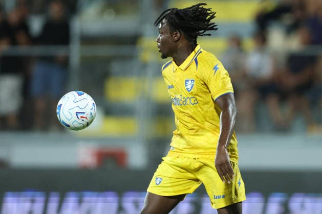 SOCCER - Friendly Match - Frosinone vs. Lazio Photo by IPA ABACAPRESS.COM87362413 - Frosinone, Italy, August 9, 2026: Wisdom Amey of Frosinone in action during the friendly match between Frosinone Calcio and S.S. Lazio at Benito Stirpe Stadium. Frosinone Italy  Copyright: xIPAxSport ABACAx
