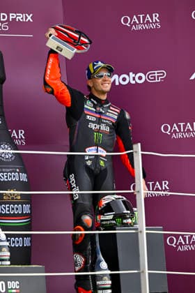 MOTO - MOTO GP - BRITISH GRAND PRIX 2026 BEZZECCHI Marco (ita), Aprilia Racing, Aprilia RS-GP26, podium, portrait during the 2026 Qatar Airways Grand Prix of Great Britain on the Silverstone Circuit from August 7 to 9, 2026, in Silverstone, United Kingdom - SilverstoneUnited Kingdom  Copyright: xGIGIxSOLDANOx