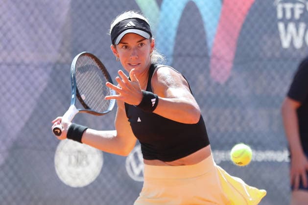 Leipzig Open 2026, ITF-Finale: Ida Wobker vs. Irene Burillo, 09.08.2026 Irene Burillo (Spanien ESP) im Finale. Leipzig Open 2026, ITF World Tennis Tour, 09.08.2026 auf der Anlage des Leipziger Tennisclubs 1990 in der Sportforum-Nordanlage. *** Leipzig Open 2026, ITF Final: Ida Wobker vs. Irene Burillo, August 9, 2026—Irene Burillo (Spain, ESP) in the final of the Leipzig Open 2026, ITF World Tennis Tour, August 9, 2026, at the Leipzig Tennis Club 1990 on the Sportforum Nordanlage grounds Copyright: xBEAUTIFULxSPORTS JanxKaeferx