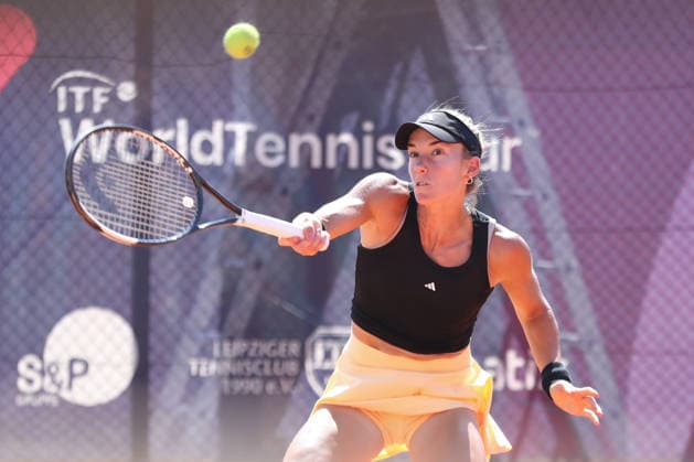 Leipzig Open 2026, ITF-Finale: Ida Wobker vs. Irene Burillo, 09.08.2026 Irene Burillo (Spanien ESP) im Finale. Leipzig Open 2026, ITF World Tennis Tour, 09.08.2026 auf der Anlage des Leipziger Tennisclubs 1990 in der Sportforum-Nordanlage. *** Leipzig Open 2026, ITF Final: Ida Wobker vs. Irene Burillo, August 9, 2026—Irene Burillo (Spain, ESP) in the final of the Leipzig Open 2026, ITF World Tennis Tour, August 9, 2026, at the Leipzig Tennis Club 1990 on the Sportforum Nordanlage grounds Copyright: xBEAUTIFULxSPORTS JanxKaeferx