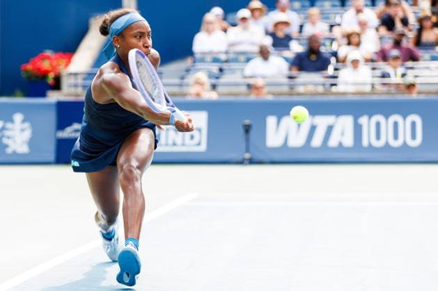 August 9, 2026, Toronto, On, Canada: Coco Gauff of the United States returns the ball from Alina Korneeva during round of 16 National Bank Open tennis action in Toronto, on Sunday, Aug. 9, 2026. Canada News - August 9, 2026  - ZUMAc35_ 20260809_zaf_c35_080 Copyright: xKeitoxNewmanx