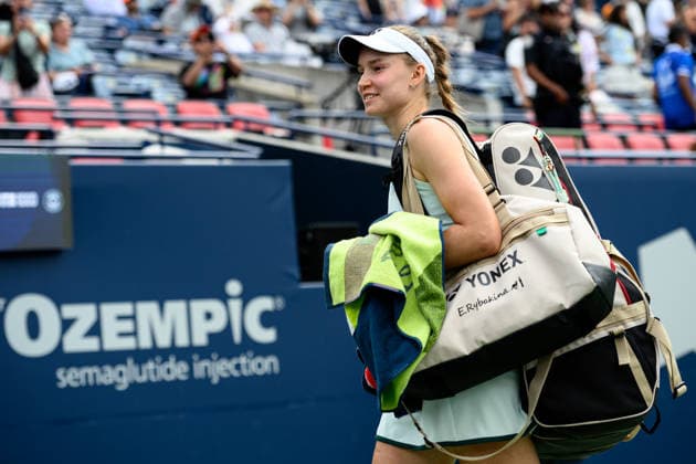 August 9, 2026, Toronto, Ontario, Canada: ELENA RYBAKINA of Kazakhstan is seen after winning her round-of-16 match against Liudmila Samsonova at the National Bank Open, part of the Hologic WTA, Tennis Damen Tour at Sobeys Stadium. Rybakina defeated Samsonova 6Ã¢â‚¬4, 4Ã¢â‚¬6, 6Ã¢â‚¬4 to advance to the quarterfinals. Tennis 2026: WTA 1000 National Bank Open Presented By Rogers.  - ZUMAr228 20260809_znp_r228_015 Copyright: xVasiliyxRyabykhx
