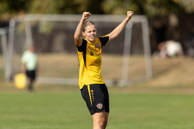 KOWO Sommercup 2026; Erfurt; 09.08.2026 Jubel, Matilda Schönherr ( 8; SG Dynamo Dresden) KOWO Sommercup 2026: 1. FFV Erfurt vs. SG Dynamo Dresden; Sportforum Johannesplatz Erfurt; 09.08.2026 *** KOWO Summer Cup 2026 Erfurt, August 9, 2026 Celebration, Matilda Schönherr 8 SG Dynamo Dresden KOWO Summer Cup 2026 1 FFV Erfurt vs. SG Dynamo Dresden Sportforum Johannesplatz Erfurt, August 9, 2026 Copyright: xBEAUTIFULxSPORTS Duehringx