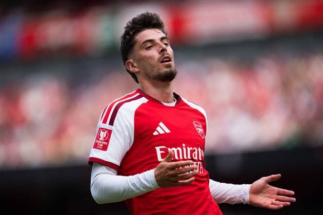 Kai Havertz of Arsenal in action Arsenal vs Borussia Dortmund, Emirates Cup, Final, Emirates Stadium, London, UK - 09 Aug 2026London Emirates Stadium United Kingdom  Copyright: xWiredxPhotos Shutterstockx 17058922cv