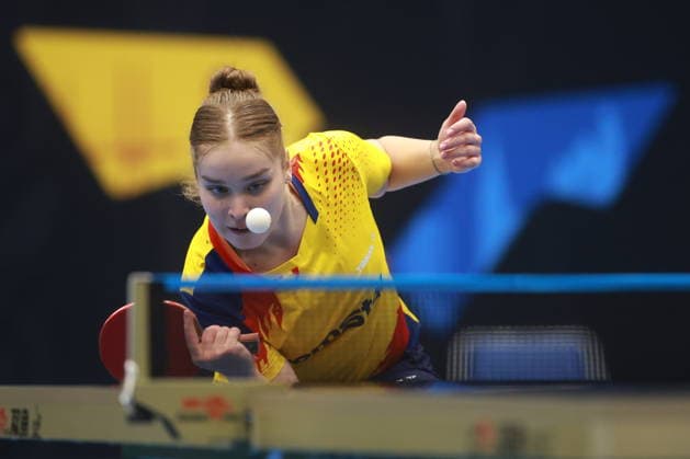 2026 WTT Europe Smash - Sweden - Qualifications Day 2 Elena Zaharia of Romania competes against Audrey Zarif of France during the Women s Singles - Qualifying Round 3 at the 2026 Europe Smash at the Baltiska Hallen in Malmo, Sweden, on August 9, 2026. Malmo Sweden  Copyright: xRemyxGrosx originalFilename:gros-europesm260809_npkw9.jpg
