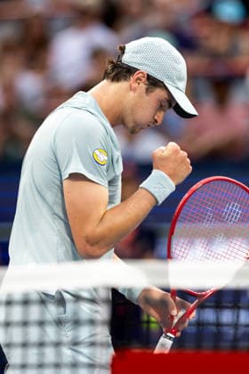 August 9, 2026, Montreal, Quebec, Canada: JOAO FONSECA (22) from Brazil reaction in match against Ben Shelton (5) from USA in round of 16 at Canadian Open at IGA stadium in Montreal, Quebec, Canada on 2026-08-09 TENNIS: Canadian Open Montreal 2026  - ZUMAl189 20260809_zsp_l189_130 Copyright: xYannickxLegarex