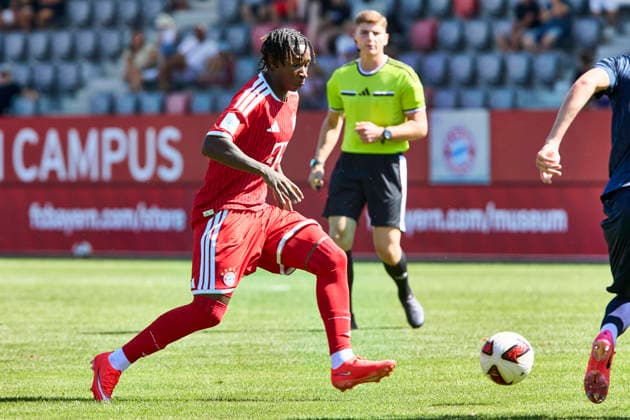A-Junioren Bundesliga DFB-Nachwuchsliga, FC Bayern München (U19) vs SpVgg Unterhaching (U19), München FC Bayern, München FC Bayern (U19), Unterhaching SpVgg, Unterhaching SpVgg (U19), 2026-08-09 in München (FC Bayern Campus) HENTCHO NSEKE Aviel (FC Bayern München (U19) Linksaußen Nr7-FCB(U19)7) sportworld München FC Bayern Campus Bayern Deutschland *** DFB Youth League (Junior Bundesliga D), FC Bayern Munich U19 vs. SpVgg Unterhaching U19, Munich FC Bayern, Munich FC Bayern U19, Unterhaching SpVgg, Unterhaching SpVgg U19, August 9, 2026, at FC Bayern Campus in Munich HENTCHO NSEKE Aviel FC Bayern Munich U19 Left Winger No. 7 FCB U19 7 Sportworld Munich FC Bayern Campus Bayern Germany