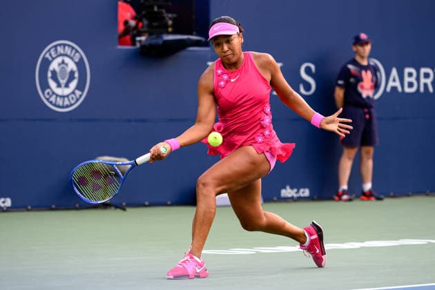 August 9, 2026, Toronto, Ontario, Canada: NAOMI OSAKA of Japan returns the ball during her round-of-16 match against Leylah Fernandez of Canada at the National Bank Open, part of the Hologic WTA, Tennis Damen Tour at Sobeys Stadium. Osaka defeated Fernandez 6-4, 6-4 to advance to the quarterfinals. Tennis 2026: WTA 1000 National Bank Open Presented By Rogers.  - ZUMAr228 20260809_znp_r228_029 Copyright: xVasiliyxRyabykhx