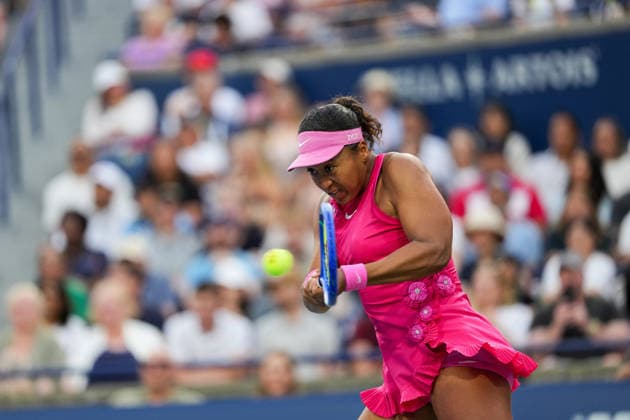National Bank Open 2026 - Day 9 TORONTO, CANADA - AUGUST 9 : Naomi Osaka of Japan in action against Leylah Fernandez of Canada in the round of 16 during the WTA, Tennis Damen 1000 National Bank Open in Toronto, Ontario, Canada on August 9, 2026. Mert Alper Dervis Anadolu Ontario Canada. Editorial use only. Please get in touch for any other usage.  Copyright: x2026xAnadoluxMertxAlperxDervisx