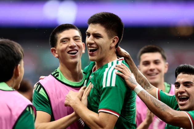 CONCACAF U-20 Championship - USA vs Mexico Cristobal Alfaro (C) of Mexico celebrates a goal during the final of the CONCACAF U-20 Championship between the United States and Mexico at Banorte Stadium in Mexico City, Mexico, 09 August 2026. MEXICO CITY Mexico  Copyright: xJOSExMENDEZx