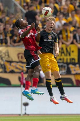 v.l.n.r.: Mohamed Ali Zoma (1. FC Nürnberg) und Jonas Sterner (Dynamo Dresden), im 2. Bundesliga-Spiel zwischen dem 1. FC Nürnberg und Dynamo Dresden im Max-Morlock-Stadion, Nürnberg, Deutschland, am 9. August 2026. in action during the 2nd Bundesliga match between 1. FC Nuremberg and Dynamo Dresden at the Max-Morlock Stadium, Nuremberg, Germany, on August 9, 2026. DFB DFL REGULATIONS PROHIBIT ANY USE OF PHOTOGRAPHS AS IMAGE SEQUENCES AND OR QUASI-VIDEO, *** From left to right: Mohamed Ali Zoma of 1. FC Nuremberg and Jonas Sterner of Dynamo Dresden, in the 2. Bundesliga match between 1. FC Nuremberg and Dynamo Dresden at the Max Morlock Stadium, Nuremberg, Germany, on August 9, 2026, in action during the 2nd Bundesliga match between 1 FC Nuremberg and Dynamo Dresden at the Max Morlock Stadium, Nuremberg, Germany, on August 9, 2026. DFB and DFL regulations prohibit any use of photographs as image sequences and or quasi-video, Copyright: HMBxMedia xHeikoxBecker