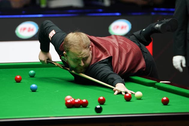 TAIYUAN, CHINA - AUGUST 09: Jackson Page of Wales plays a shot in the Round 1 match against Ronnie O Sullivan of England on day 2 of the 2026 China Open (officially the 2026 Satuo China Open) at the Riverside Sports Centre on August 9, 2026 in Taiyuan, Shanxi Province of China.  Copyright: xTaixChengzhex 111659005500