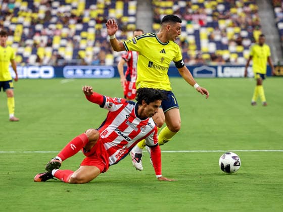 Leagues Cup 2026: Atletico De San Luis Vs Nashville SC AUG 09 August 9, 2026: Nashville SC midfielder Christian Espinoza (7) avoids a tackle during a Leagues Cup match between Atletico de San Luis and Nashville SC at Geodis Park in Nashville, TN. Stephen Furst CSM (Credit Image: Â Stephen Furst Cal Media) Nashville Tn United States of America EDITORIAL USE ONLY Copyright: xx ZUMA-20260809_zma_c04_089.jpg StephenxFurstx csmphotothree510387