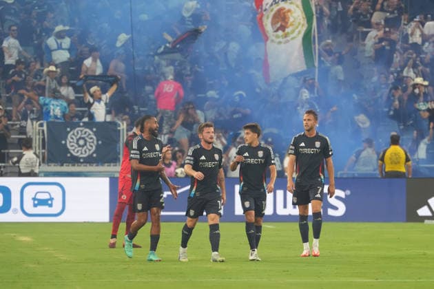 San Diego players celebrate a goal during a Leagues Cup match between San Diego FC and Tijuana at Snapdragon Stadium in San Diego, USA, 09 August 2026. Leagues Cup: San Diego FC vs Tijuana !ACHTUNG: NUR REDAKTIONELLE NUTZUNG!  Copyright: xOmarxAlonsox AME7582 20260810-55021108943_1