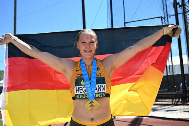World Athletics U20 Championships Oregon 2026 EUGENE, UNITED STATES OF AMERICA - AUGUST 9, 2026 : Clara Hegemann (GER) wins GOLD in the hammer throw during the World Athletics U20 Championships Oregon 2026 at Hayward Field on August 9, 2026 in Eugene, United States Of America. *** World Athletics U20 Championships Oregon 2026 EUGENE, UNITED STATES OF AMERICA AUGUST 9, 2026 Clara Hegemann (GER) wins GOLD in the hammer throw during the World Athletics U20 Championships Oregon 2026 at Hayward Field on August 9, 2026, in Eugene, United States of America Copyright: xBEAUTIFULxSPORTS DecaxText&Bildx