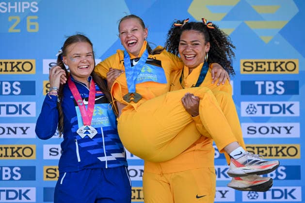 World Athletics U20 Championships Oregon 2026 EUGENE, UNITED STATES OF AMERICA - AUGUST 9, 2026 : Clara Hegemann (GER) wins GOLD in the hammer throw, Nova Kienast wins Bronze during the World Athletics U20 Championships Oregon 2026 at Hayward Field on August 9, 2026 in Eugene, United States Of America. *** World Athletics U20 Championships, Oregon 2026 EUGENE, UNITED STATES OF AMERICA AUGUST 9, 2026 Clara Hegemann (GER) wins GOLD in the hammer throw, and Nova Kienast wins bronze during the World Athletics U20 Championships Oregon 2026 at Hayward Field on August 9, 2026, in Eugene, United States of America Copyright: xBEAUTIFULxSPORTS DecaxText&Bildx