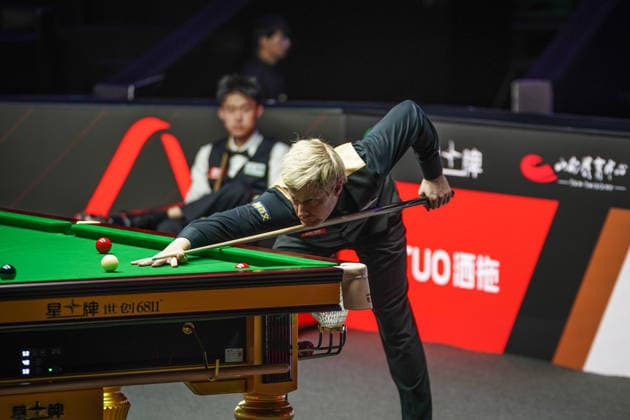 TAIYUAN, CHINA - AUGUST 10: Neil Robertson of Australia plays a shot in the Round 1 match against Chang Bingyu of China on day 3 of the 2026 China Open (officially the 2026 Satuo China Open) at the Riverside Sports Centre on August 10, 2026 in Taiyuan, Shanxi Province of China.  Copyright: xTaixChengzhex 111659128420