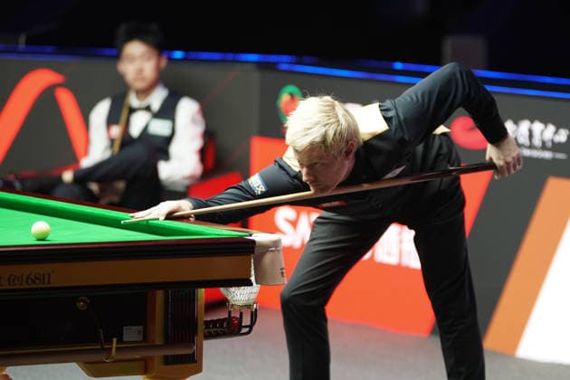 TAIYUAN, CHINA - AUGUST 10: Neil Robertson of Australia plays a shot in the Round 1 match against Chang Bingyu of China on day 3 of the 2026 China Open (officially the 2026 Satuo China Open) at the Riverside Sports Centre on August 10, 2026 in Taiyuan, Shanxi Province of China.  Copyright: xTaixChengzhex 111659128409