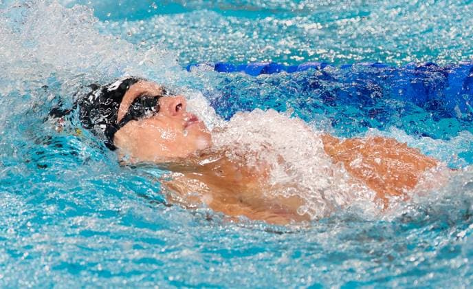 Belgian Simon Laviolette pictured in action during the heats of the Men s 400m Individual Medley, at the European Aquatics Championships in Paris, France on Monday 10 August 2026. VIRGINIExLEFOUR  x183074374x