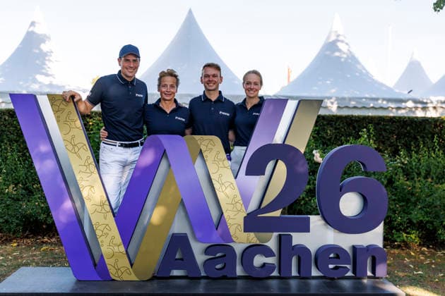 AACHEN - FEI World Championships 2026, AACHEN - FEI World Championships 2026 Team Germany HEMMER Katharina (GER), NETZ Raphael (GER), WANDRES Frederic (GER), WERTH Isabell (GER) 1st Horse Inspection Dressage Aachen, Reitstadion Soers 10. August 2026 - *** 2026 FEI World Championships in Aachen, AACHEN FEI World Championships 2026 Team Germany: Katharina Hemmer (GER), Raphael Netz (GER), Frederic Wandres (GER), Isabell Werth (GER) – 1st Horse Inspection, Dressage, Aachen, Soers Equestrian Stadium, August 10, 2026