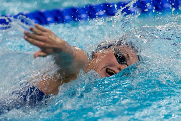 SWIMMING - EAC 2026 PARIS,FRANCE,10.AUG.26 - SWIMMING - European Aquatics Championships Paris 2026, . Image shows Iris Julia Berger (AUT).  GEPAxpictures xPhilippxBrem
