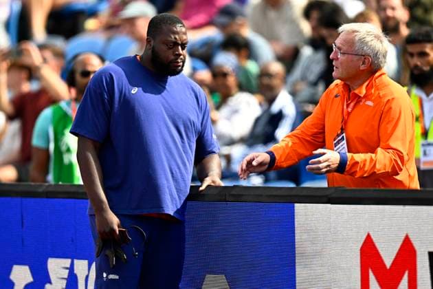 European Athletics Championships Birmingham 2026 - day 1 BIRMINGHAM, ENGLAND - AUGUST 10 : Comenentia Denzel (NED) hammer throw on day 1 of the Birmingham 2026 European Athletics Championships on August 10, 2026 in Birmingham, England, 10 08 2026 Birmingham ENGLAND  Copyright: xTomasxSiskx