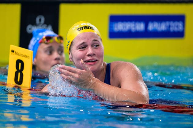 260810 Thilda Häll of Sweden reacts after competing in women™s 800 meters freestyle swimming heats during day eleven of the 2026 European Aquatics Championships on August 10, 2026 in Saint-Denis. Photo: Joel Marklund BILDBYRAN kod JM JM0838 bbeng simning swimming svomming 2026 european aquatics championships em dam Sverige Sweden jubel *** August 10, 2026: Thilda Häll of Sweden reacts after competing in the women’s 800-meter freestyle swimming heats during day eleven of the 2026 European Aquatics Championships on August 10, 2026 in Saint-Denis. Photo by Joel Marklund, BILDBYRAN. Code: JM JM0838 bbeng swimming 2026 European Aquatics Championships European Championships women Sweden celebration  Copyright: JOELxMARKLUND BB260810JM055