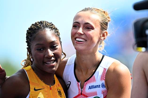 European Athletics Championships Birmingham 2026 - day 1 BIRMINGHAM, ENGLAND - AUGUST 10 : Rosius Rani (BEL) in action during the 100m Women Round 1 Heat 2 on day 1 of the Birmingham 2026 European Athletics Championships on August 10, 2026 in Birmingham, England, 10 08 2026 Birmingham ENGLAND  Copyright: xTomasxSiskx