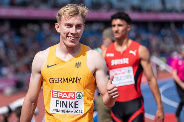 BIRMINGHAM, GREAT BRITAIN - AUGUST 10, 2026 : Thorben FINKE (GER Germany) competing in the 400m heats during the European Athletics Championships at Alexander Stadium on August 10, 2026 in Birmingham, Great Britain. Nordrhein-Westfalen Great Britain Copyright: xLeahxKohringx