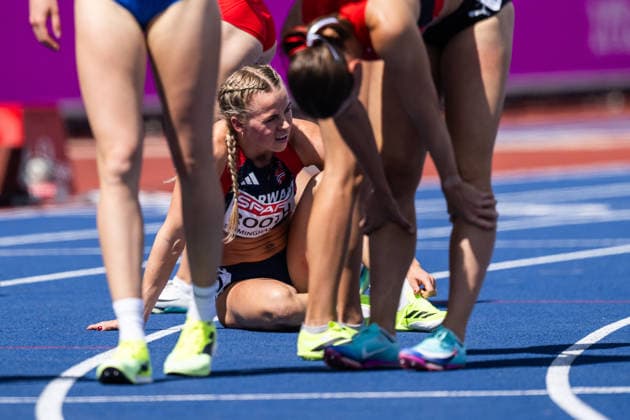 260810 Andrea Rooth of Norway looks dejected after competing in women™s 400 meter hurdles qualification during day 1 of the 2026 European Athletics Championships on August 10, 2026 in Birmingham. Photo: Mathias Bergeld BILDBYRAN kod MB MT1064 friidrott athletics friidrett friidrotts-em em friidretts-em 2026 european athletics championships 1 bbeng hurdles hekk häck depp *** 260810 Andrea Rooth of Norway looks dejected after competing in the women’s 400-meter hurdles qualifying round on Day 1 of the 2026 European Athletics Championships on August 10, 2026 in Birmingham. Photo by Mathias Bergeld. BILDBYRAN code MB MT1064. track and field, athletics, friidrett, friidrotts EM, 2026 European Athletics Championships, 1 BBENG, hurdles, hekk, häck, depp  Copyright: MATHIASxBERGELD BB260810MB051