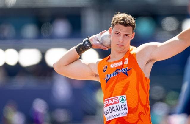 BIRMINGHAM - Jarno van Daalen during the shot put qualifications at the European Athletics Championships. It is the first time the European Championships are being held in Great Britain. IRIS VAN DEN BROEK ANP xVIxANPxSportx xxANPxIVx 565219088 originalFilename: 565219088.jpg